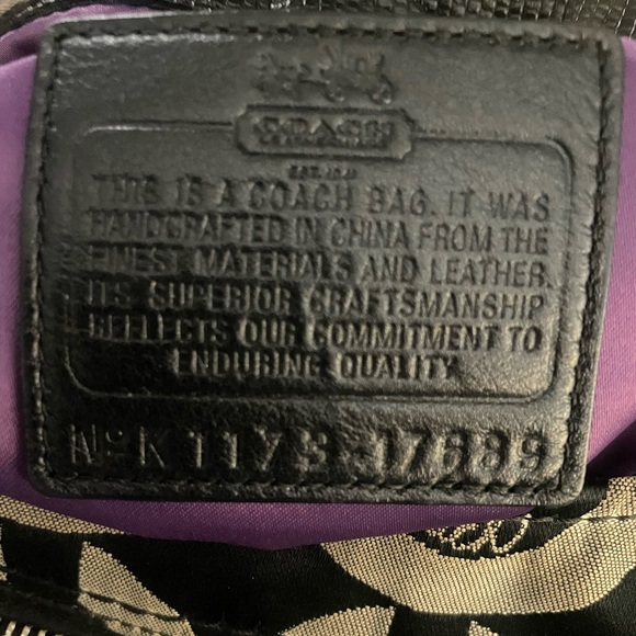 Coach Black and Tan Geometric Shoulder Bag - Picture 2 of 5